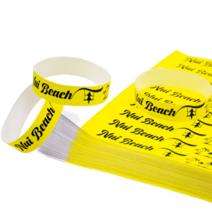Black Disposable Tyvek® Logo Wristbands