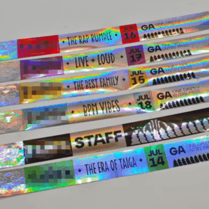 Holographic Vinyl Event Wristbands