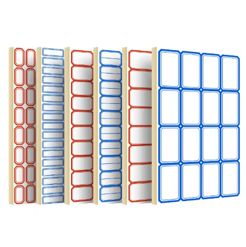 4pcs/Sheet Colorful Self-Adhesive Price Tag Stickers