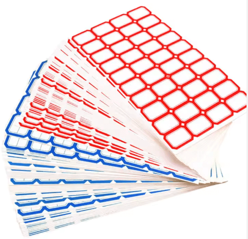 4pcs/Sheet Colorful Self-Adhesive Price Tag Stickers