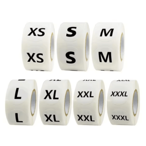 Custom Clothing Size Biodegradable Adhesive Stickers